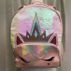 NWT OMG Accessories Miss Gwen Sequins Unicorn Backpack (Large) Back to School
